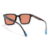 Cyrus 51 | Black Wayfarer Polarized Sunglasses  | Orange Lens - PMG7857