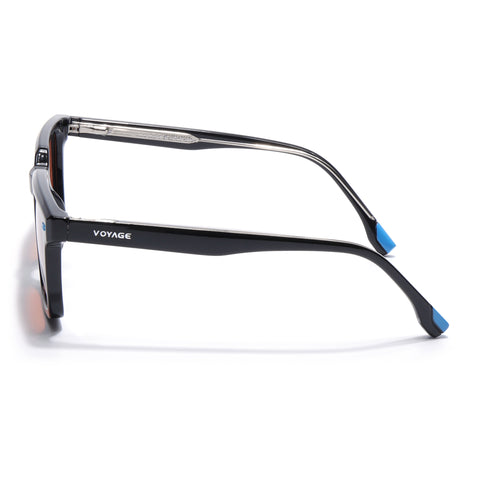 Cyrus 51 | Black Wayfarer Polarized Sunglasses  | Orange Lens - PMG7857