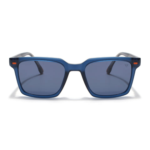 Cyrus 51 | Blue Wayfarer Polarized Sunglasses | Blue Lens - PMG7858