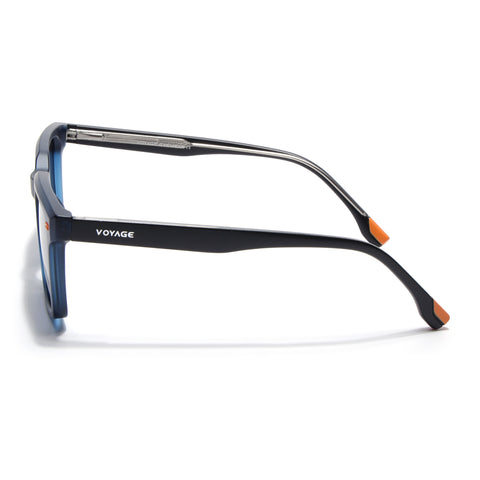 Cyrus 51 | Blue Wayfarer Polarized Sunglasses | Blue Lens - PMG7858