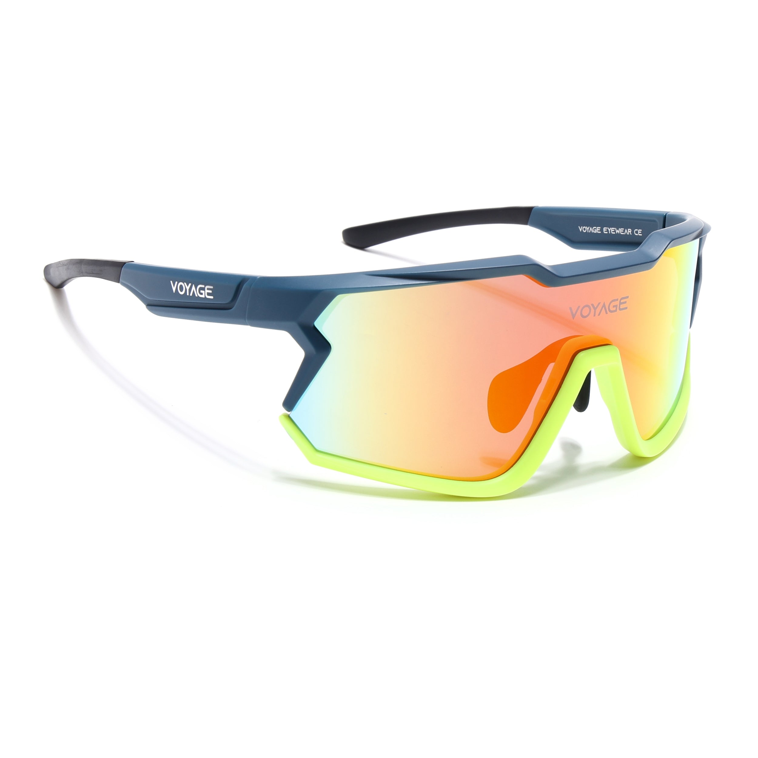 Voyage Select Drift Sunglasses (Multicolor Lens | Blue & Yellow Frame