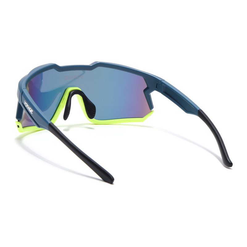 Voyage Select Drift Sunglasses (Multicolor Lens | Blue & Yellow Frame - SLMG6314)