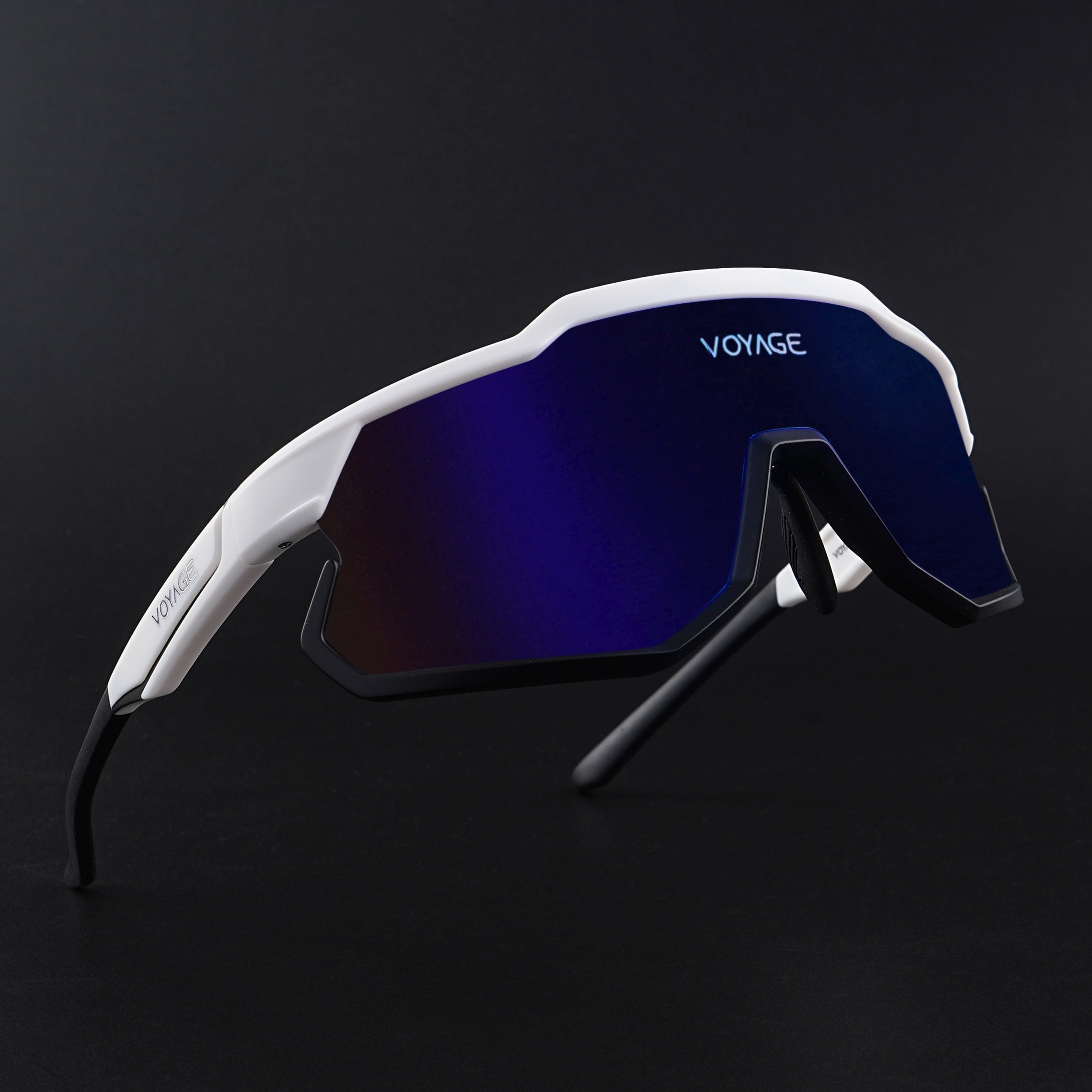 Voyage Select Drift Sunglasses (Blue Lens | White & Black Frame - SLMG6321)