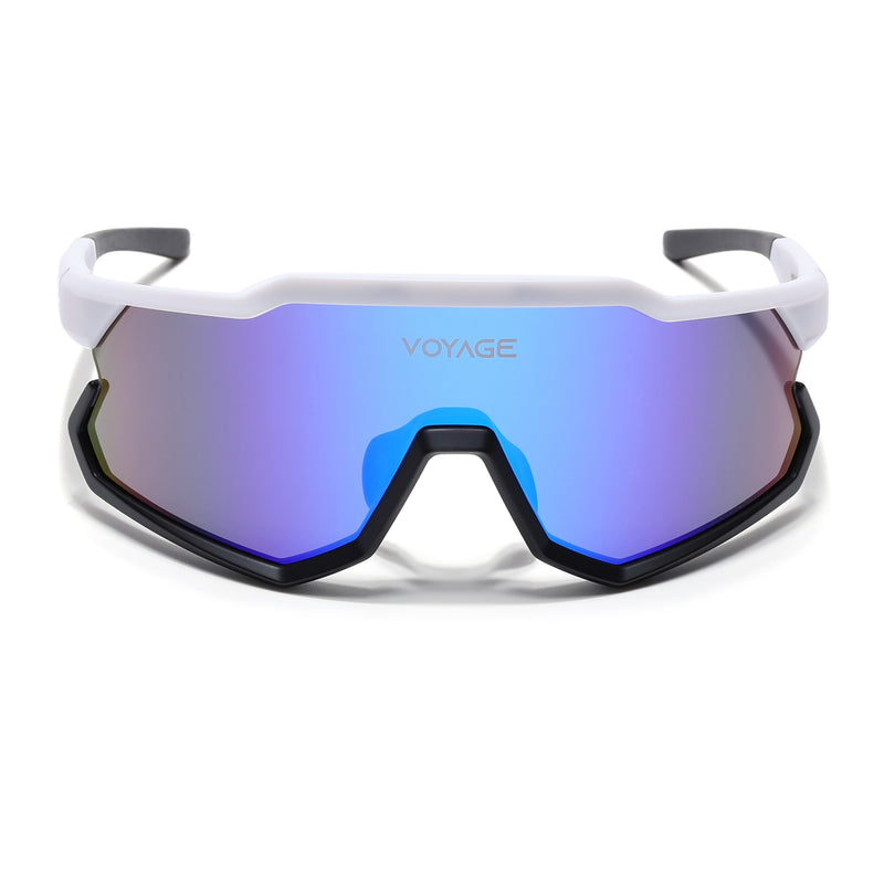 Voyage Select Drift Sunglasses (Blue Lens | White & Black Frame - SLMG6321)