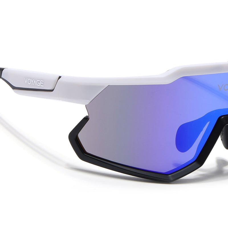 Voyage Select Drift Sunglasses (Blue Lens | White & Black Frame - SLMG6321)