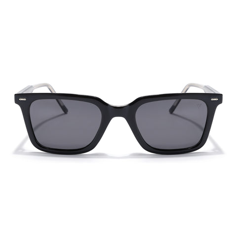 Wayfarer Polarized Sunglasses for Men & Women (Black Lens | Black Frame - PMG7872)