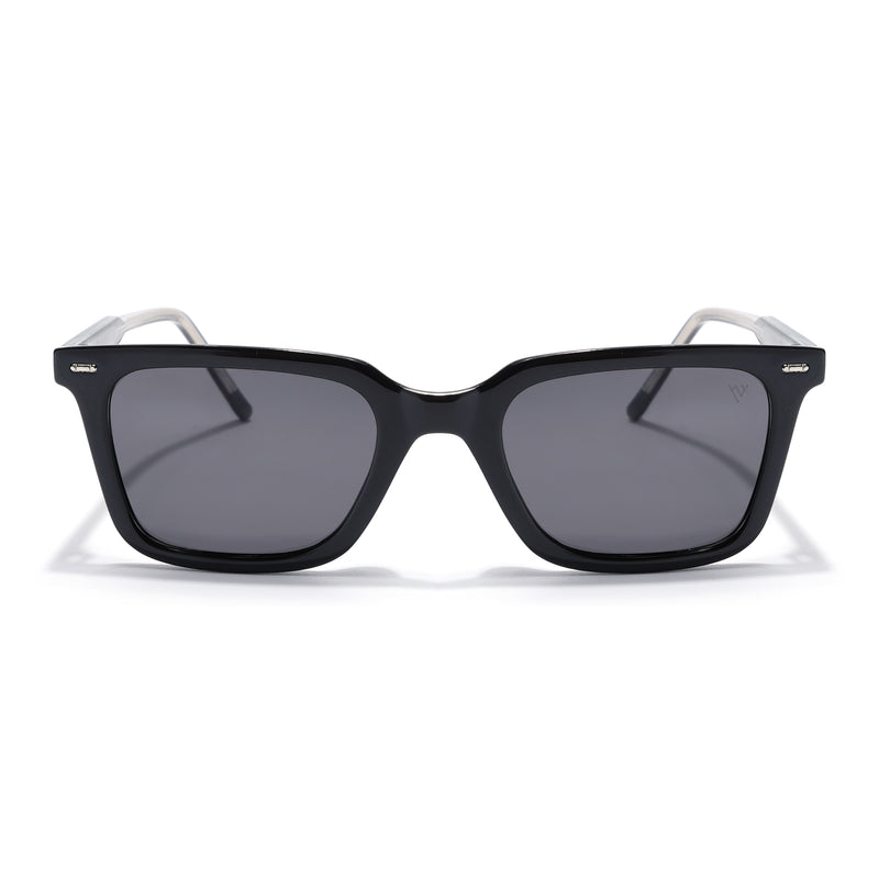 Wayfarer Polarized Sunglasses for Men & Women (Black Lens | Black Frame - PMG7872)