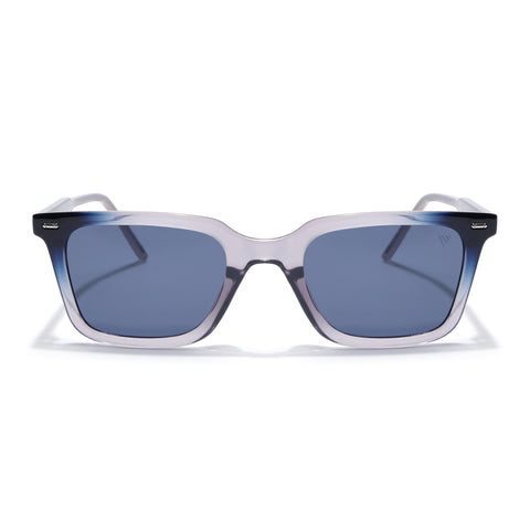 Wayfarer Polarized Sunglasses for Men & Women (Blue Lens | Dark Grey Frame - PMG7874)