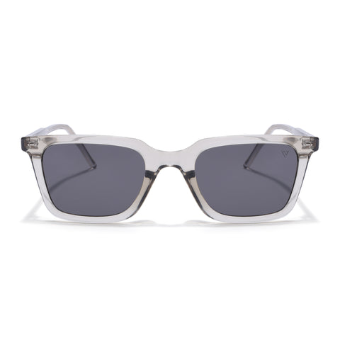 Wayfarer Polarized Sunglasses for Men & Women (Black Lens | Grey Frame - PMG7875)