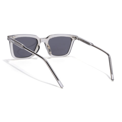 Wayfarer Polarized Sunglasses for Men & Women (Black Lens | Grey Frame - PMG7875)