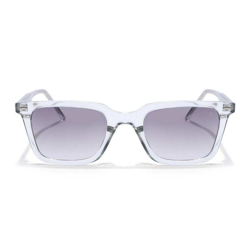 Wayfarer Polarized Sunglasses for Men & Women (Brown Lens | Light Grey Frame - PMG7876)