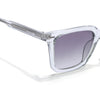 Wayfarer Polarized Sunglasses for Men & Women (Brown Lens | Light Grey Frame - PMG7876)