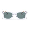 Wayfarer Polarized Sunglasses for Men & Women (Green Lens | Transparent Frame - PMG7877)