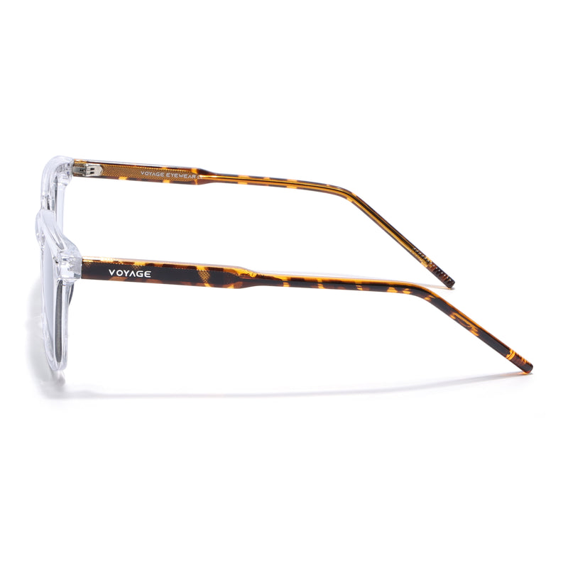 Wayfarer Polarized Sunglasses for Men & Women (Green Lens | Transparent Frame - PMG7877)