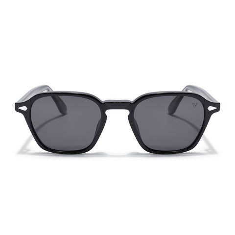 Wayfarer Polarized Sunglasses for Men & Women (Black Lens | Black Frame - PMG7971)
