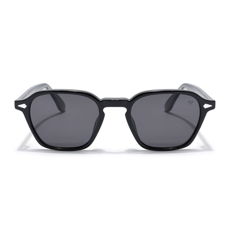 Wayfarer Polarized Sunglasses for Men & Women (Black Lens | Black Frame - PMG7971)
