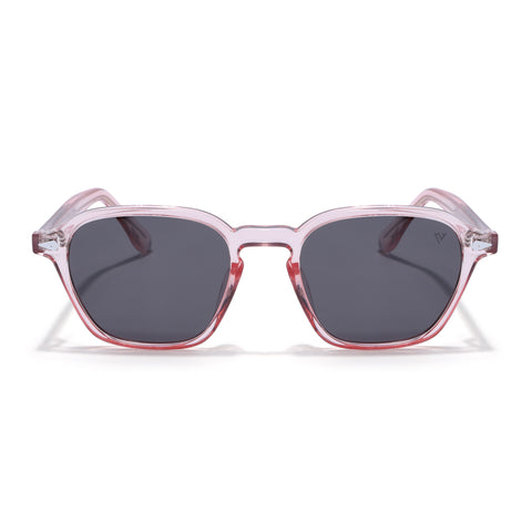 Wayfarer Polarized Sunglasses for Men & Women (Black Lens | Pink Frame - PMG7975)