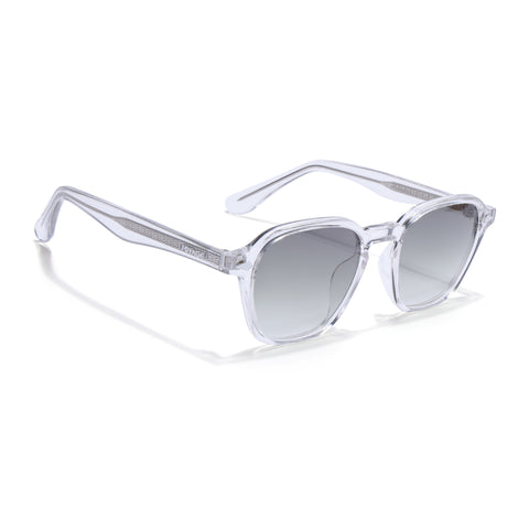Wayfarer Polarized Sunglasses for Men & Women (Olive Lens | Transparent Frame - PMG7976)