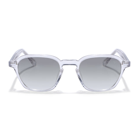 Wayfarer Polarized Sunglasses for Men & Women (Olive Lens | Transparent Frame - PMG7976)