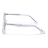 Wayfarer Polarized Sunglasses for Men & Women (Olive Lens | Transparent Frame - PMG7976)