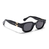 Shyen |Black Rectangle Polarized Sunglasses | Black Lens - PMG7849