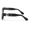 Shyen |Black Rectangle Polarized Sunglasses | Black Lens - PMG7849