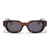 Shyen | Demi Brown Rectangle Polarized Sunglasses | Black Lens - PMG7850