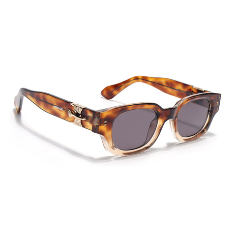 Shyen | Brown Rectangle Polarized Sunglasses | Brown Lens  - PMG7851