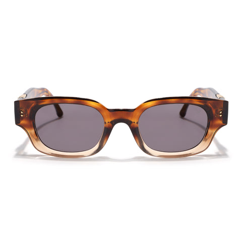 Shyen | Brown Rectangle Polarized Sunglasses | Brown Lens  - PMG7851