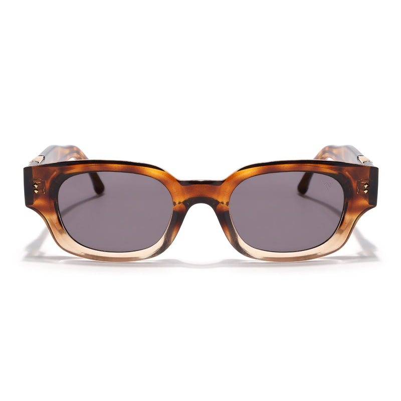Shyen | Brown Rectangle Polarized Sunglasses | Brown Lens  - PMG7851
