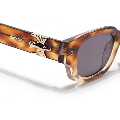 Shyen | Brown Rectangle Polarized Sunglasses | Brown Lens  - PMG7851