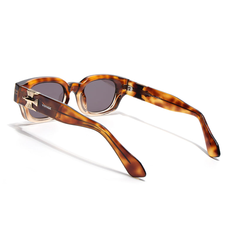 Shyen | Brown Rectangle Polarized Sunglasses | Brown Lens  - PMG7851
