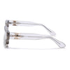 Shyen | Grey Rectangle Polarized Sunglasses | Brown Lens - PMG7852