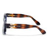 Shyen | Blue Rectangle Polarized Sunglasses | Black Lens - PMG7853