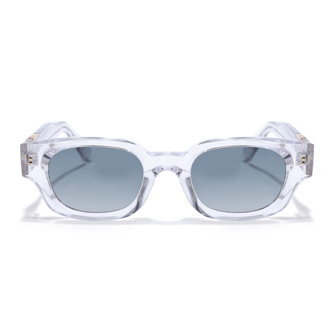 Shyen | Transparent Rectangle Polarized Sunglasses | Green Lens - PMG7854