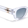Shyen | Transparent Rectangle Polarized Sunglasses | Green Lens - PMG7854