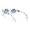Shyen | Transparent Rectangle Polarized Sunglasses | Green Lens - PMG7854