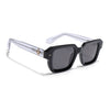 Square Polarized Sunglasses for Men & Women (Black Lens | Black Frame - PMG7965)