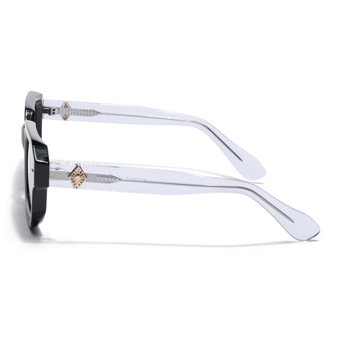Square Polarized Sunglasses for Men & Women (Black Lens | Black Frame - PMG7965)