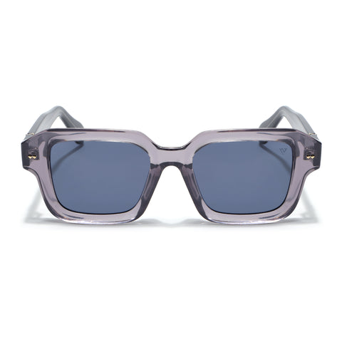 Square Polarized Sunglasses for Men & Women (Grey Lens | Grey Frame - PMG7966)
