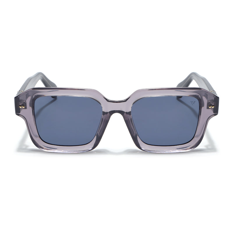 Square Polarized Sunglasses for Men & Women (Grey Lens | Grey Frame - PMG7966)