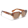 Square Polarized Sunglasses for Men & Women (Brown Lens | Demi Brown Frame - PMG7967)