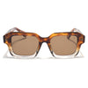 Square Polarized Sunglasses for Men & Women (Brown Lens | Demi Brown Frame - PMG7967)