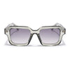 Square Polarized Sunglasses for Men & Women (Black Lens | Green Frame - PMG7969)