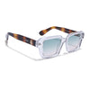 Square Polarized Sunglasses for Men & Women (Olive Lens | Transparent Frame - PMG7970)