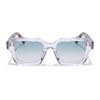 Square Polarized Sunglasses for Men & Women (Olive Lens | Transparent Frame - PMG7970)