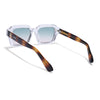 Square Polarized Sunglasses for Men & Women (Olive Lens | Transparent Frame - PMG7970)