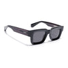 Rectangle Polarized Sunglasses for Men & Women (Black Lens | Black Frame - PMG7953)