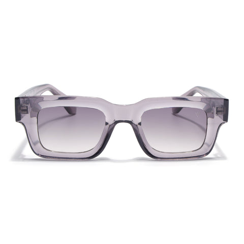 Rectangle Polarized Sunglasses for Men & Women (Grey Lens | Grey Frame - PMG7954)