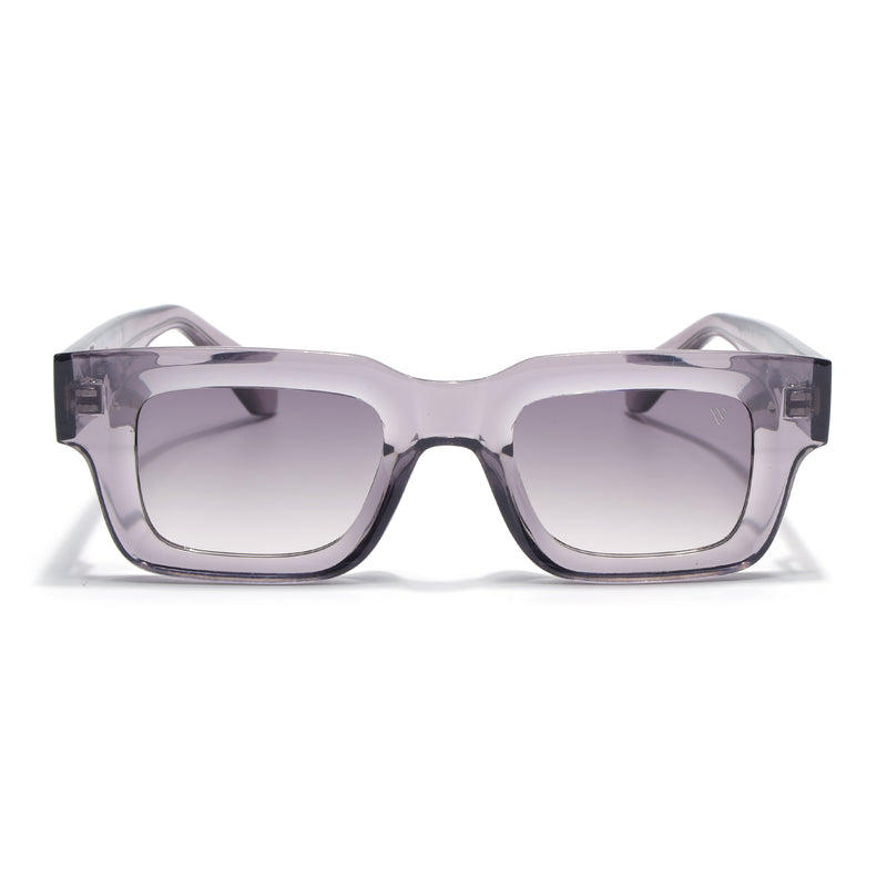 Rectangle Polarized Sunglasses for Men & Women (Grey Lens | Grey Frame - PMG7954)